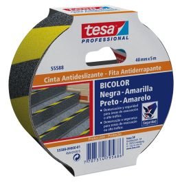 Cinta antideslizante bicolor 48 mm x 5 m amarillo y negro Tesa
