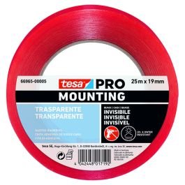 Cinta doble cara 3/4" x 25 m transparente