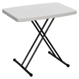 Mesa plegable personal con altura ajustable color blanc