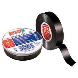 Cinta eléctrica aislante industrial 20 m x 19 mm negra Tesa