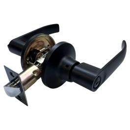 Manija sin llave para baño negro mate