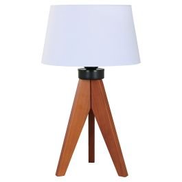Lámpara mesa madero y beige 33638-7