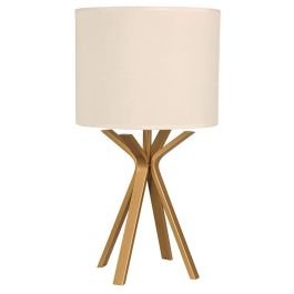 Lámpara de mesa moderna dorada 1 luz e27 21227