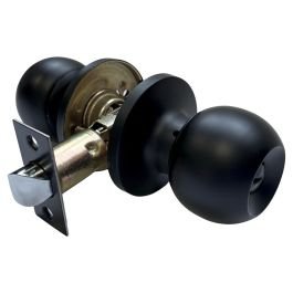 Pomo sin llave para baño negro mate