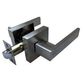 Manija cuadrada sin llave para baño satinado