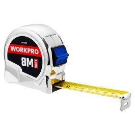 Cinta métrica 8 m carcasa metal cubierta nylon WORKPRO