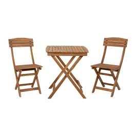 Set 3 piezas de jardin Bistro madera acacia