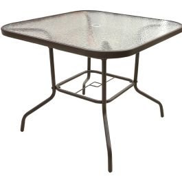 Mesa cuadrara de vidrio (90 x 90 x 70) cm