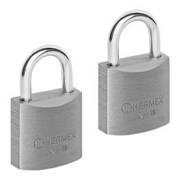 2 pack candado 38 mm de hierro Hermex