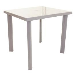Mesa plástica cuadrada beige