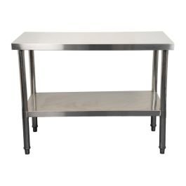 Mesa de trabajo (120 x 60 x 90) cm plateado soporta hasta 498 kg Basic Living
