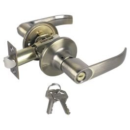 Manija con llave para dormitorio bronce antiguo