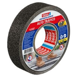 Cinta antideslizante alto tráfico 2" x 18 m negra Tesa