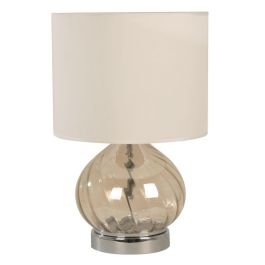 Lámpara de mesa moderna ambar 1 luz e27 21198