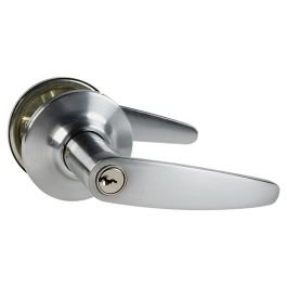 Manija con llave dover para dormitorio cromo satinado