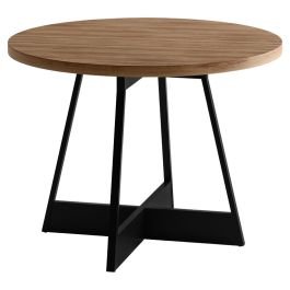 Mesa redonda nogal con rosé (76.5 x 100) cm