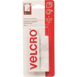 Tira de velcro transparente y delgado 19 mm x 45.7 cm (