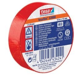 Cinta eléctrica Tesaflex 15.88 mm (5/8") 10 m rojo