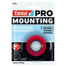 Cinta doble cara 3/4" x 1.5 m transparente
