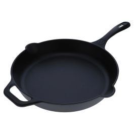 Sartén 30 cm de hierro fundido precurado negro
