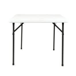Mesa plegable cuadrada color blanco