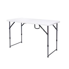 Mesa plegable rectangular blanco (120 x 60 x 90) cm alt