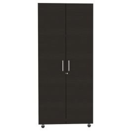 Ropero 2 puertas hogar Basic con rodos y llave (182.5 x