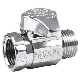 Llave de control latón recta 1/4 de vuelta 12.7 x 12.7