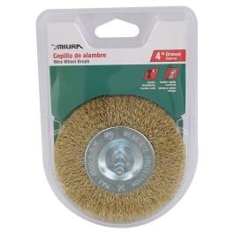 Cepillo para taladro grueso crimpado circular 10.16 cm