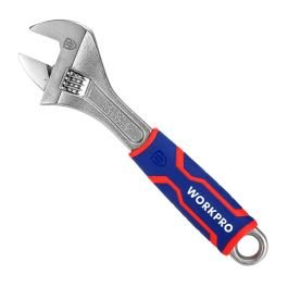 Llave ajustable 10" mango bimaterial Workpro